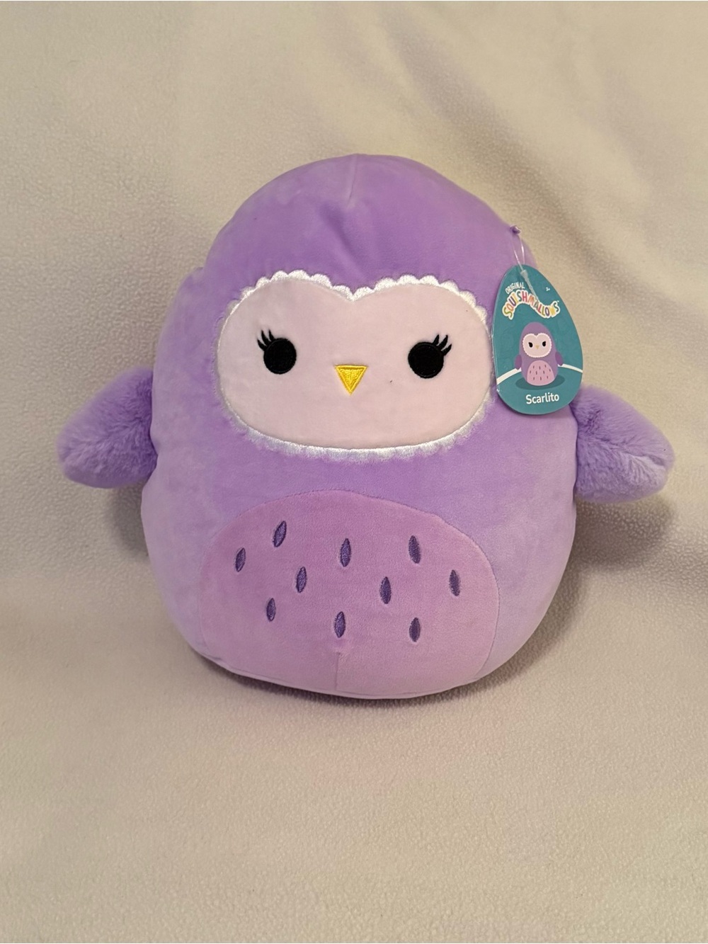 Squishmallows Stuffed Animal 14-Inch Scarlito Purple Barn Owl New w/tags